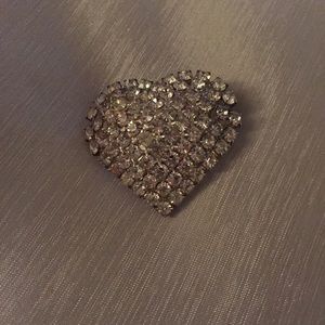 💕Vintage Rhinestone Heart Brooch💕